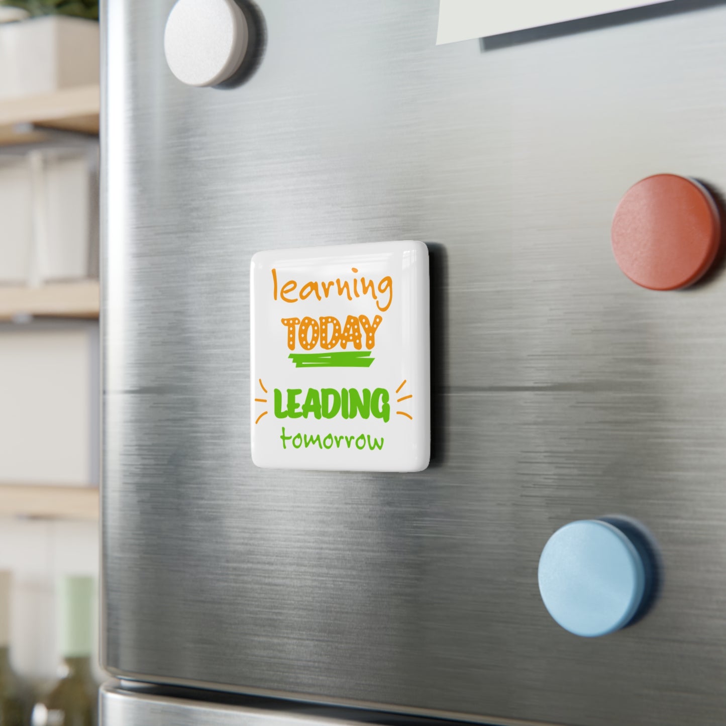 Inspiring Learning Magnet for Educators, Teacher Appreciation Gift, Classroom Decor, Motivational Square Magnet, Cute Office Decor