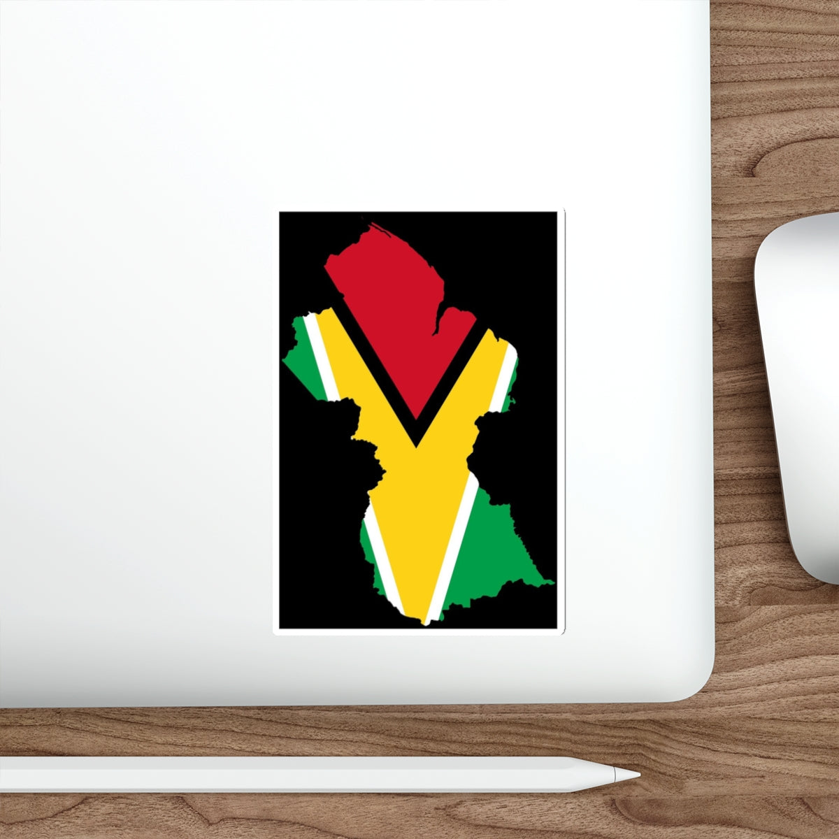 Vibrant Guyana Map Die-Cut Stickers, Travel Decals, Laptop Stickers, Gift for Travelers, Decorative Planner Stickers