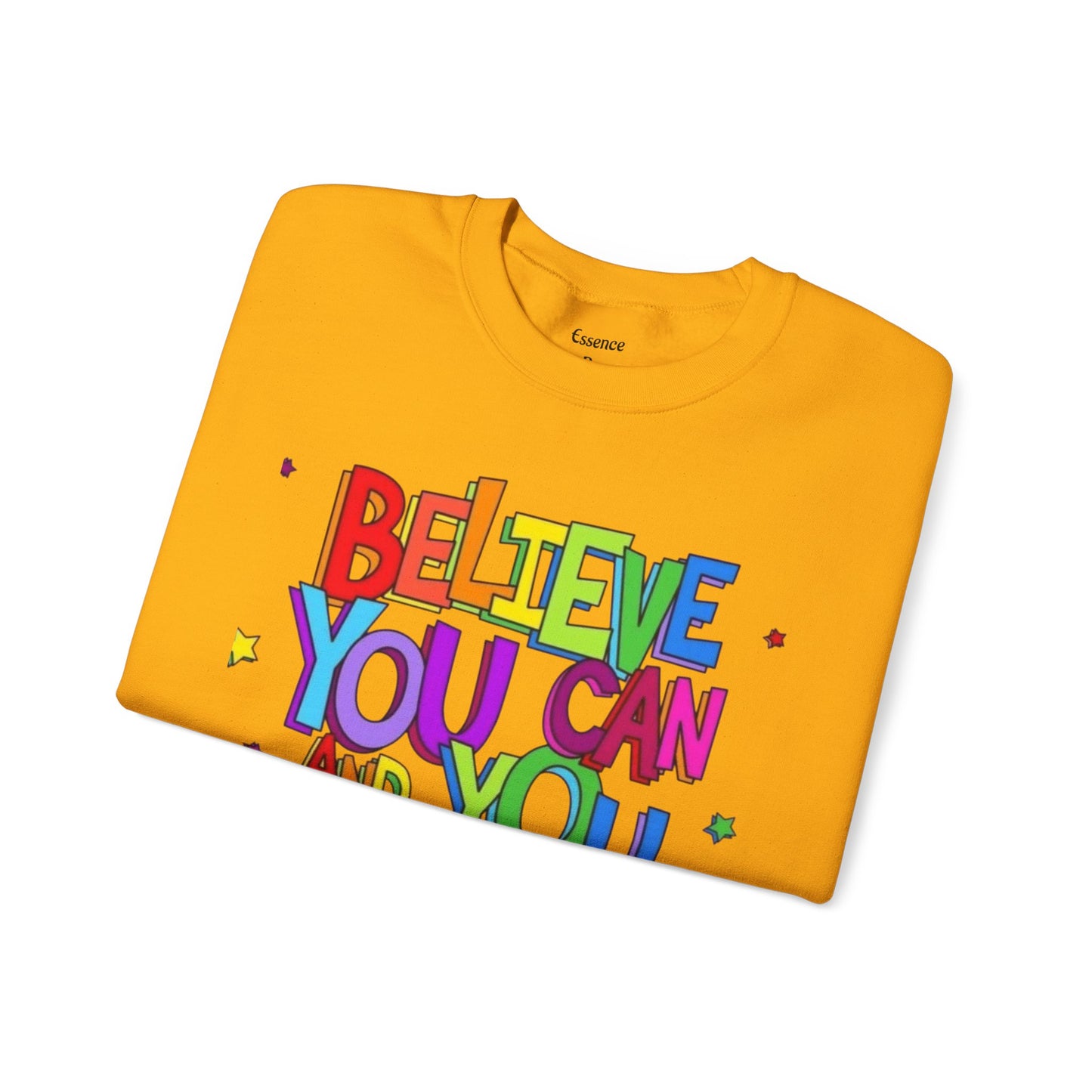 Colorful Motivational Crewneck Sweatshirt, Cozy Unisex Sweater, Inspiration Gift, Uplifting Apparel, Everyday Wear, Positive Vibes