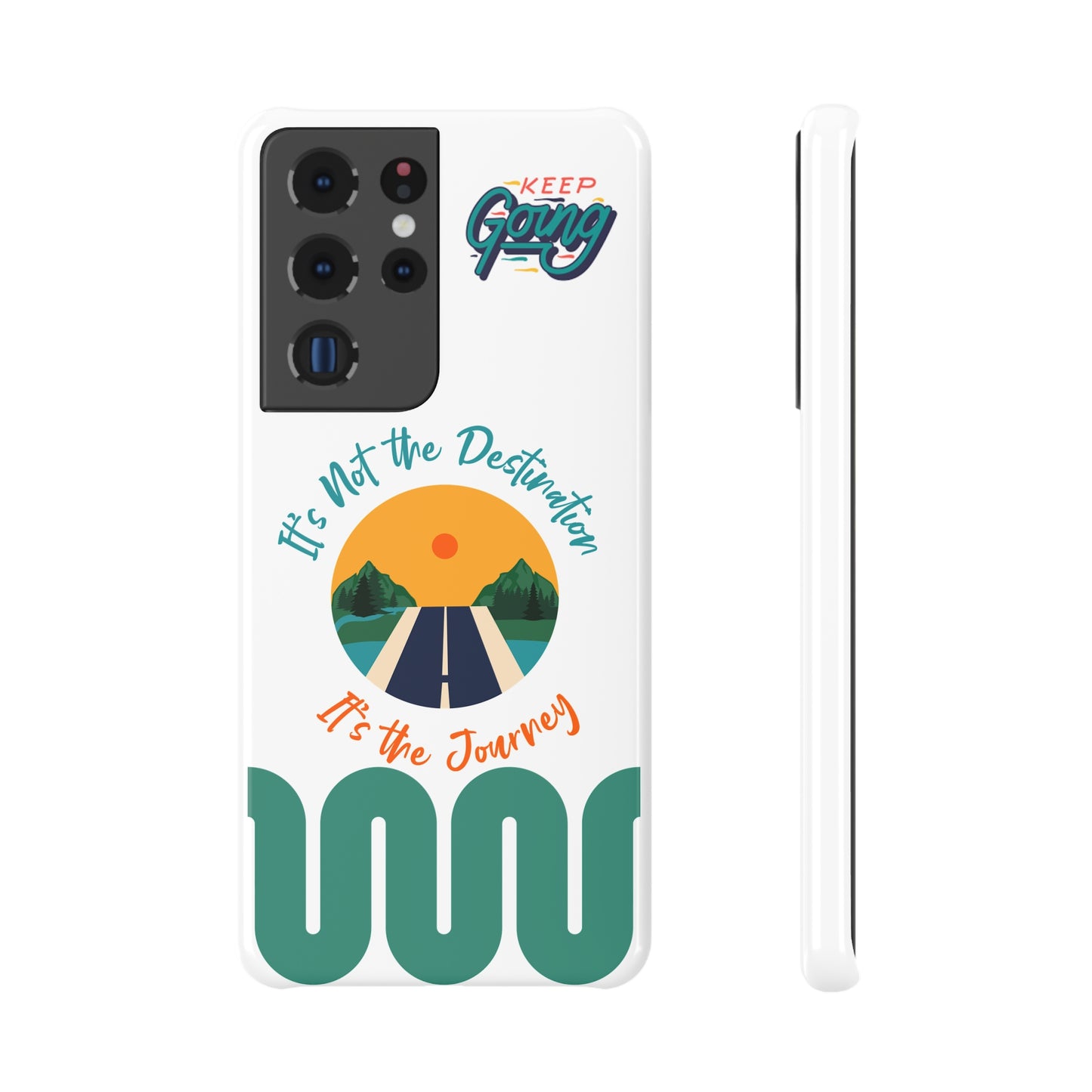 Inspirational Phone Case, Slim Snap Case with Motivational Design, Keep Going Case, Gift for Travelers, Journey Reminder Case