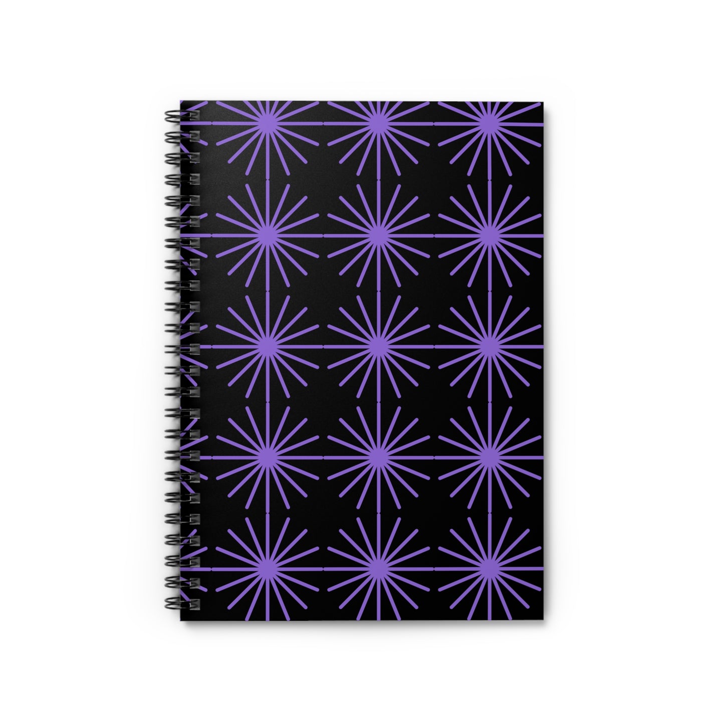 Starburst Pattern Spiral Notebook - Ruled Lines | Cute Journal for Students, Gift for Teachers, Writing Companion, Planner, Daily Organizer