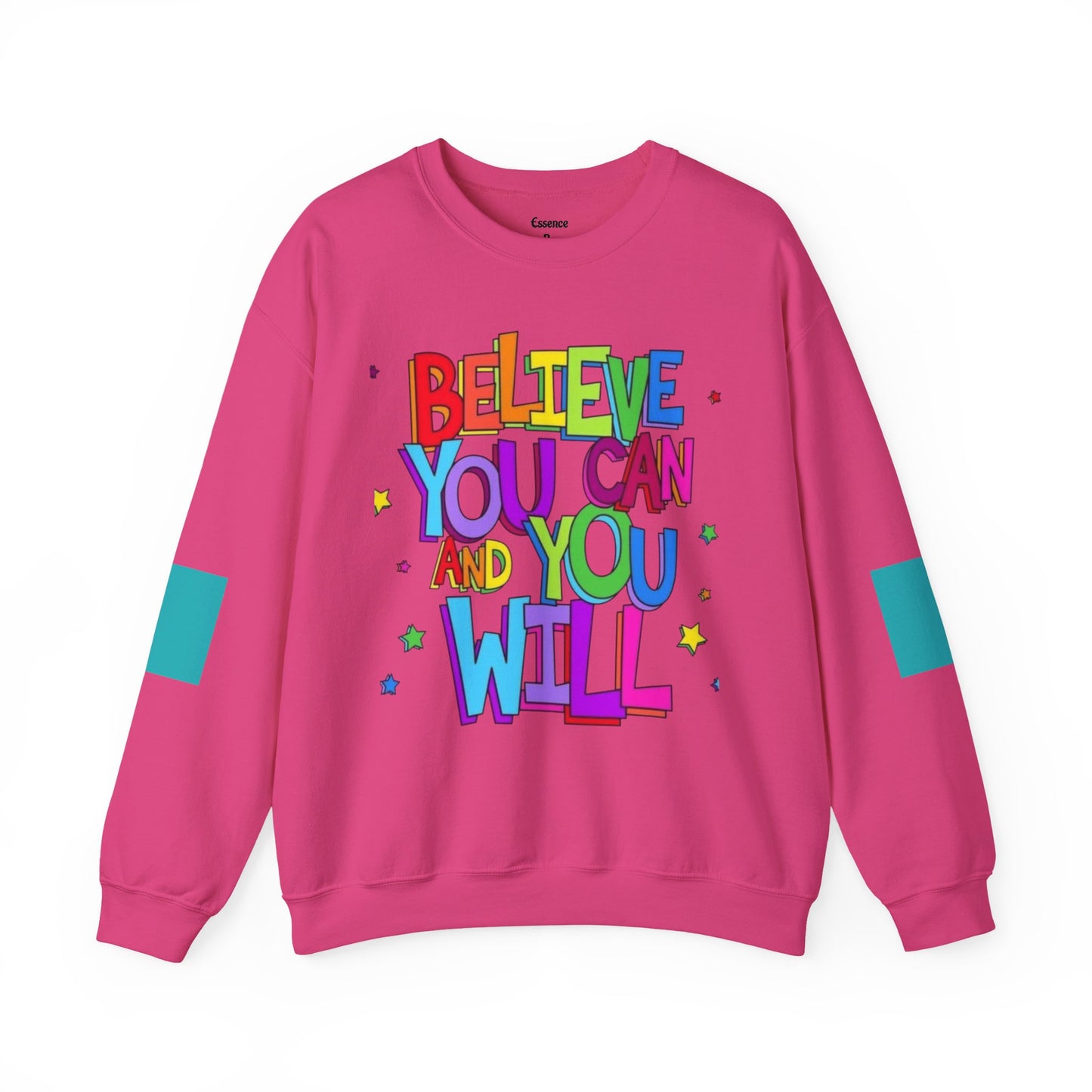 Colorful Motivational Crewneck Sweatshirt, Cozy Unisex Sweater, Inspiration Gift, Uplifting Apparel, Everyday Wear, Positive Vibes