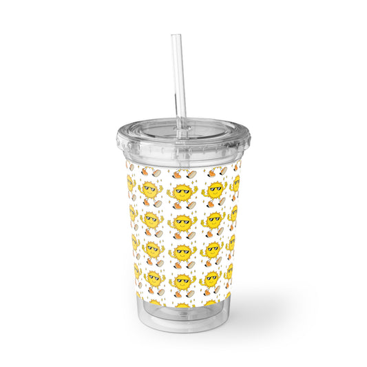 Suave Emoji Acrylic Cup - Fun Drinkware for Parties, Summer Vibes, Birthdays, Gifts, Cool Summer Cup
