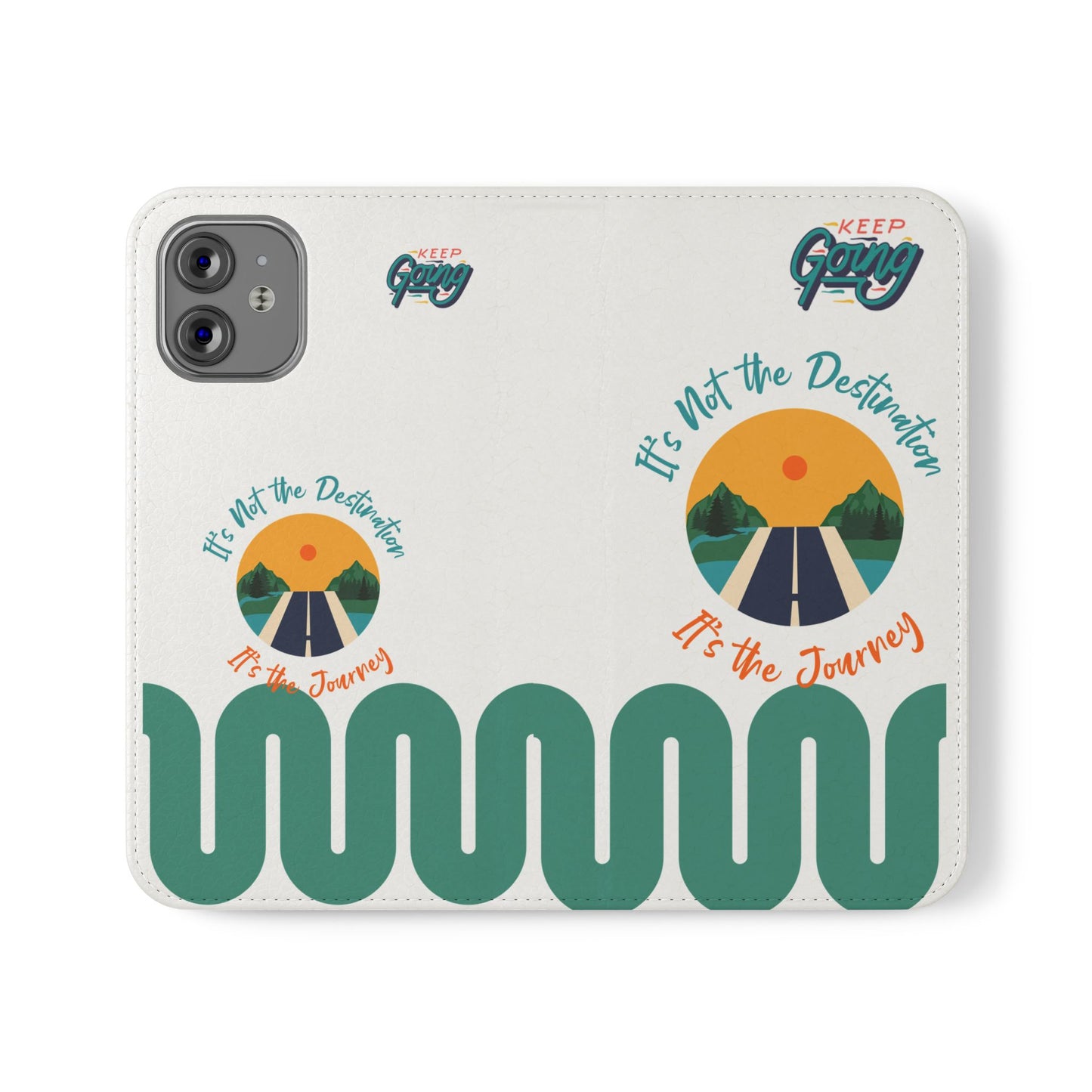 Inspirational Phone Flip Cases - Keep Going: Travel Lovers, Motivational Gifts, Phone Accessories, Road Trip Essentials, Adventure Gear