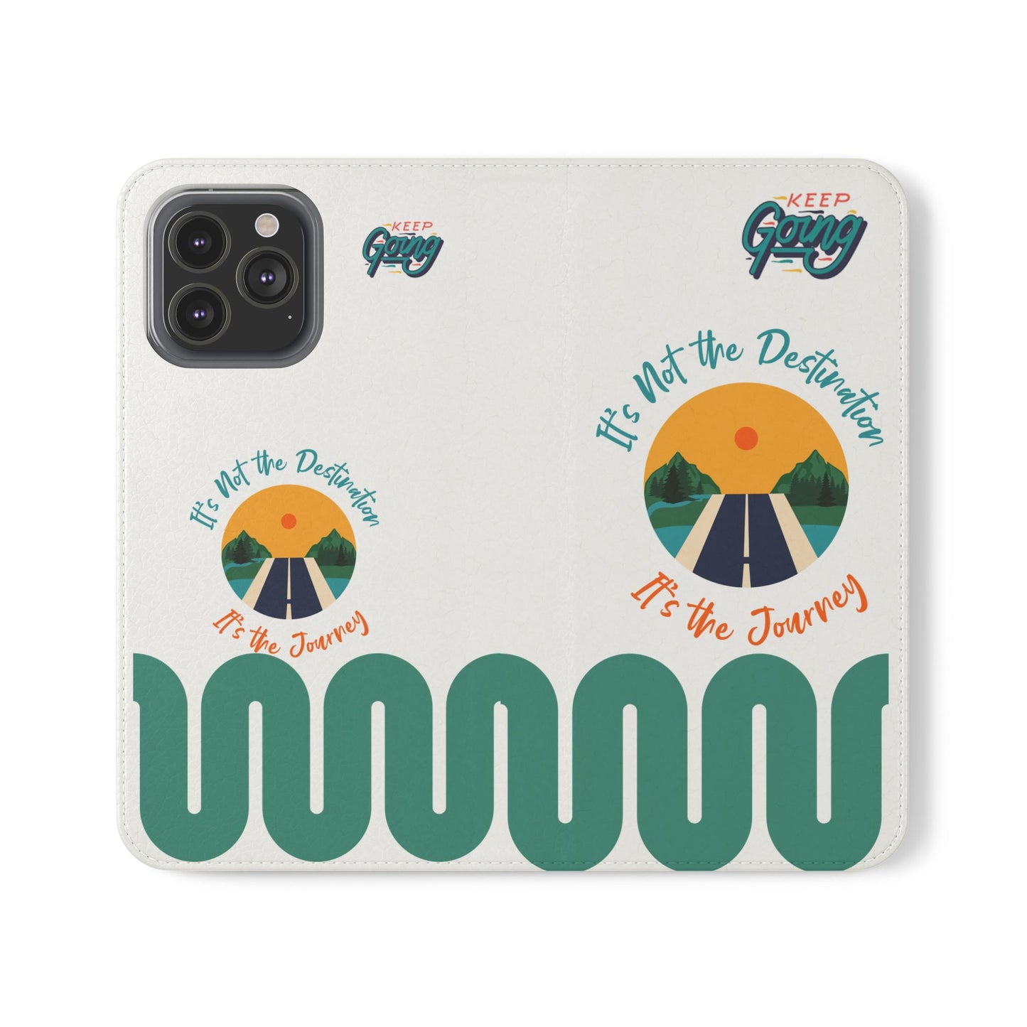 Inspirational Phone Flip Cases - Keep Going: Travel Lovers, Motivational Gifts, Phone Accessories, Road Trip Essentials, Adventure Gear