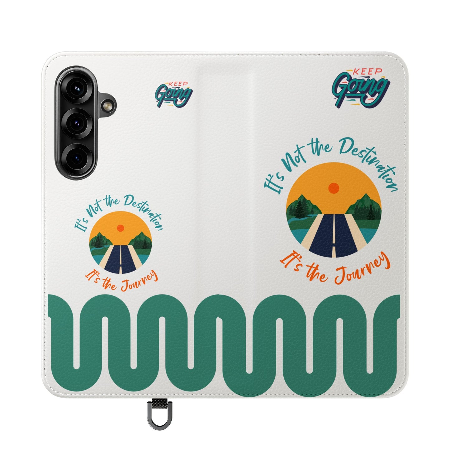 Inspirational Phone Flip Cases - Keep Going: Travel Lovers, Motivational Gifts, Phone Accessories, Road Trip Essentials, Adventure Gear