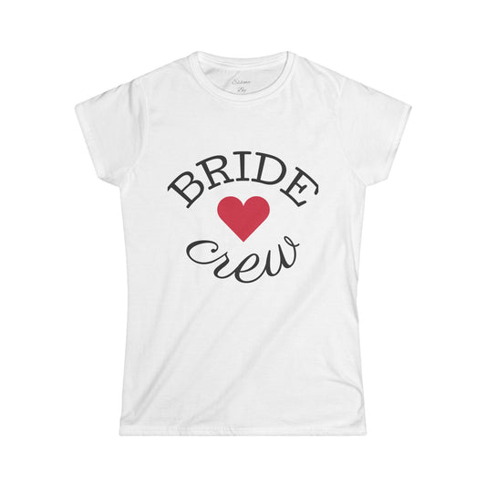 Bridal Party Softstyle Tee, Bride Crew Shirt, Bachelorette Gift, Wedding Celebration Outfit, Bridesmaid Apparel, Stylish Wedding Wear