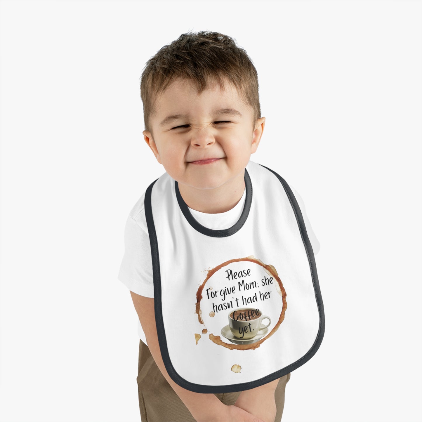 Funny Mommy Coffee Jersey Bib, Baby Shower Gift, Infant Feeding, Cute Bib, New Mom Gift, Toddler Bib, Coffee Lover Baby Bib