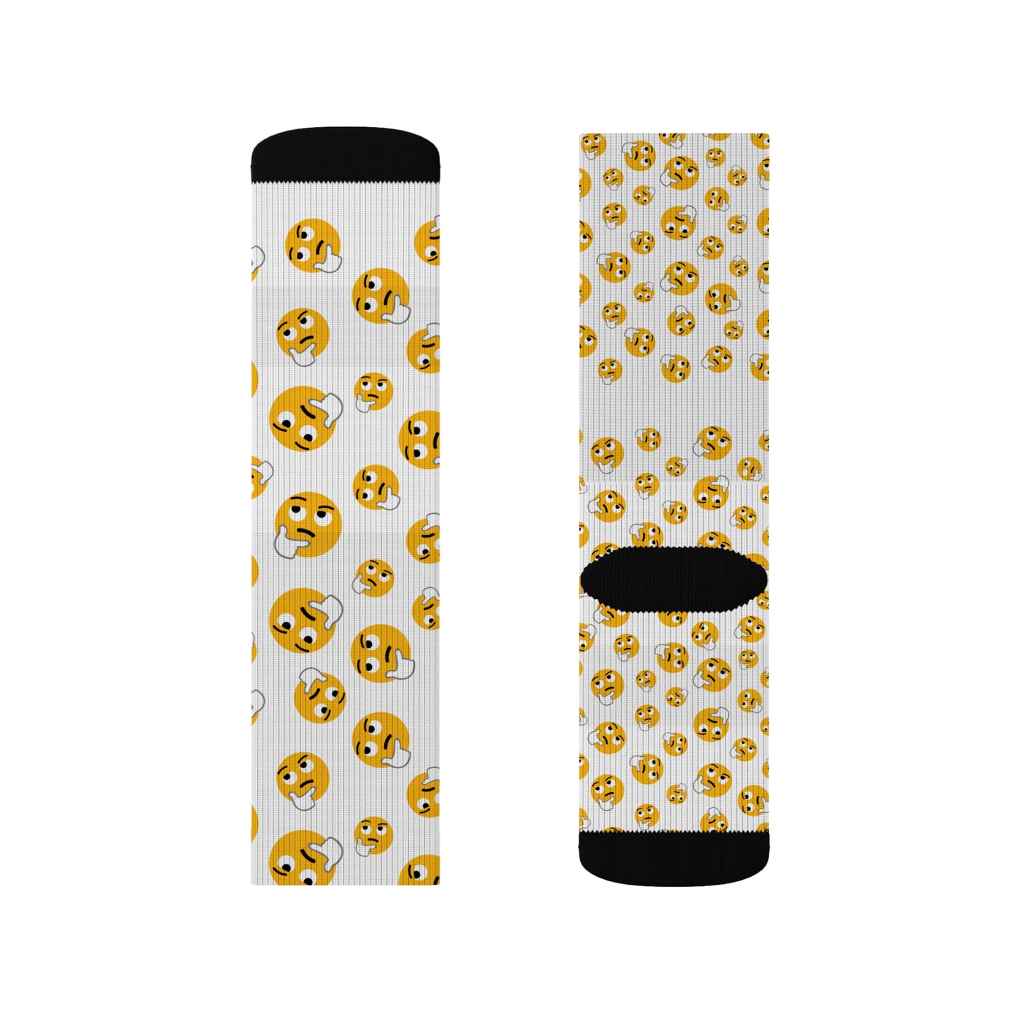 Happy Emoji Socks, Fun Sublimation Socks, Unique Gift for Friends, Quirky Fashion Accessory, Playful Gift for Any Occasion