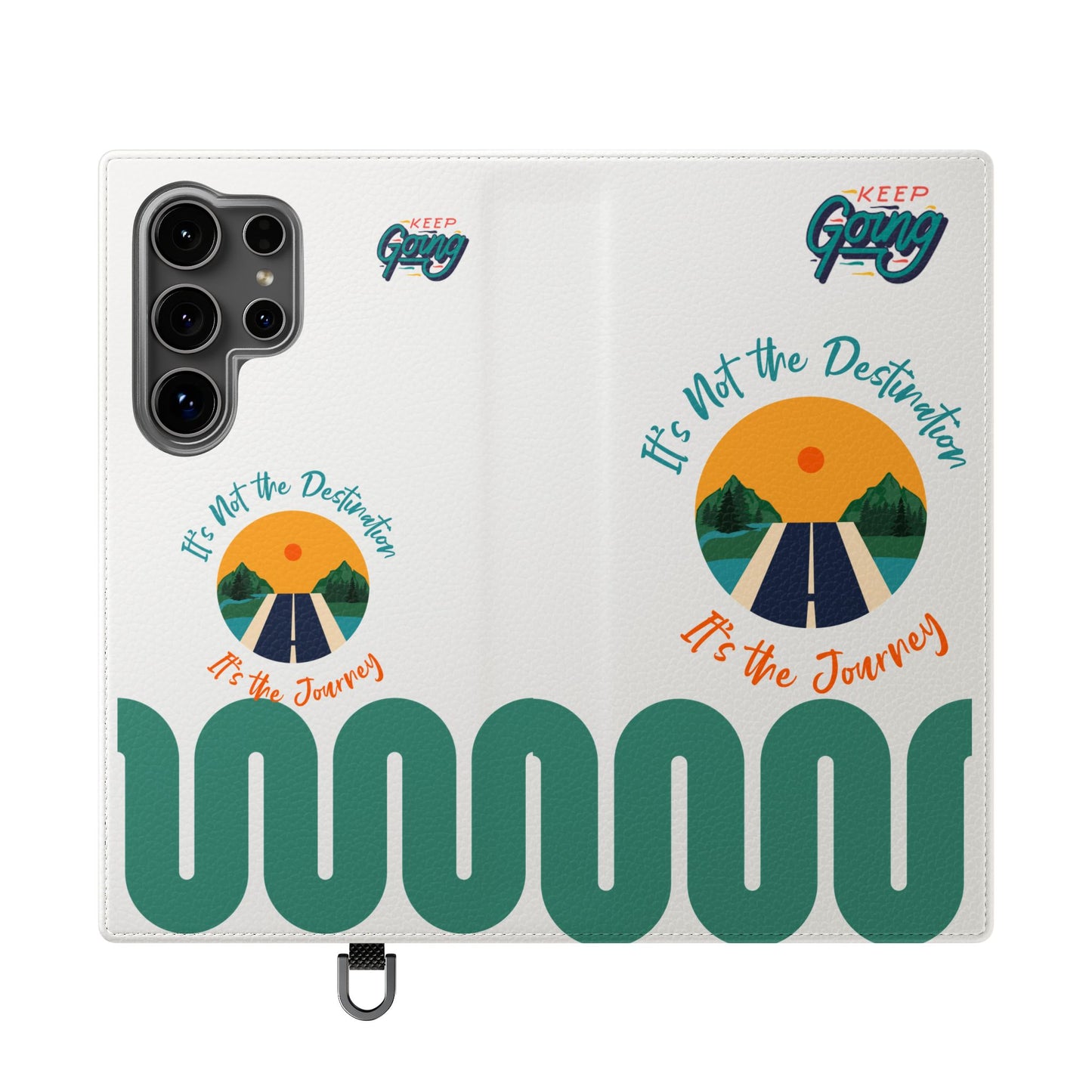 Inspirational Phone Flip Cases - Keep Going: Travel Lovers, Motivational Gifts, Phone Accessories, Road Trip Essentials, Adventure Gear