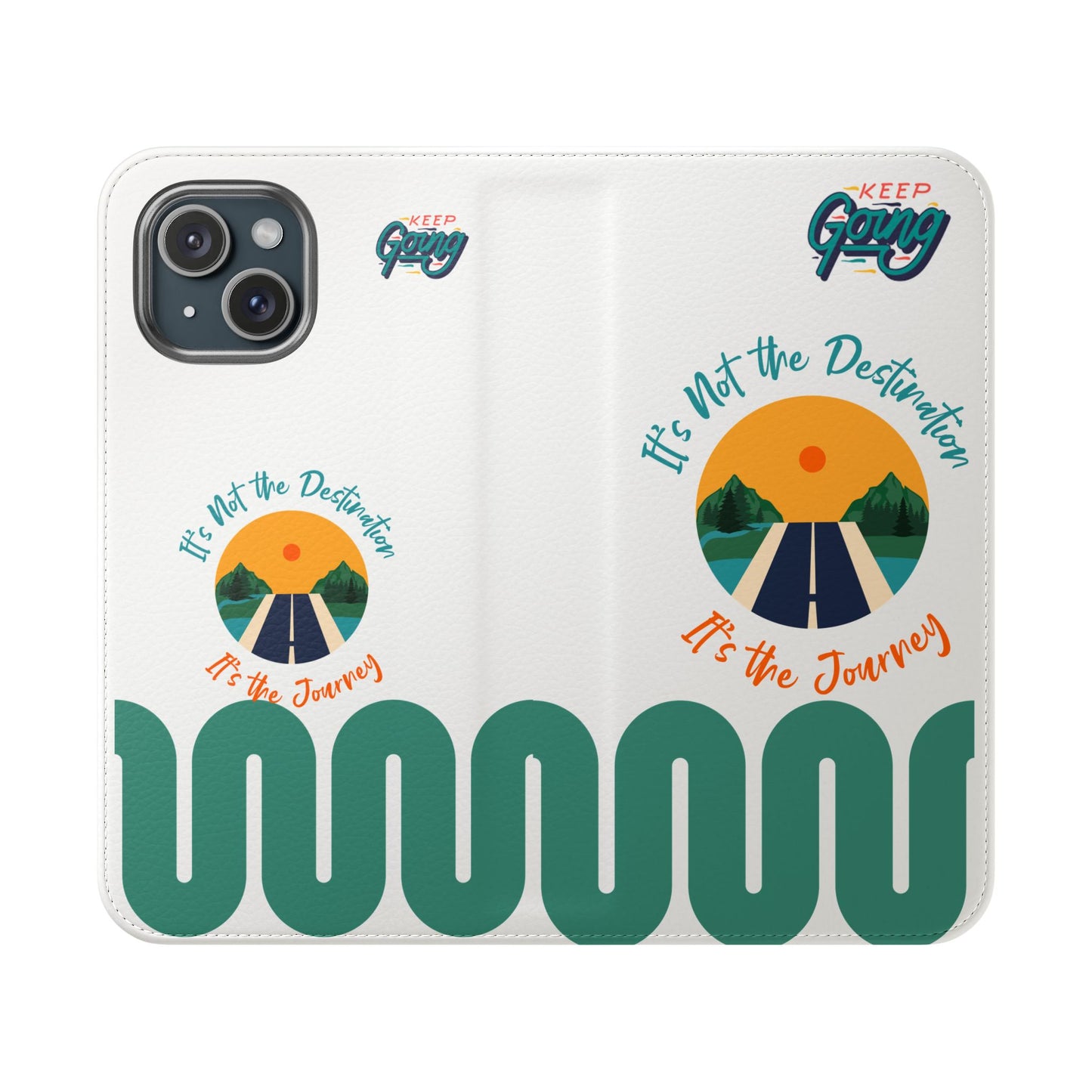 Inspirational Phone Flip Cases - Keep Going: Travel Lovers, Motivational Gifts, Phone Accessories, Road Trip Essentials, Adventure Gear