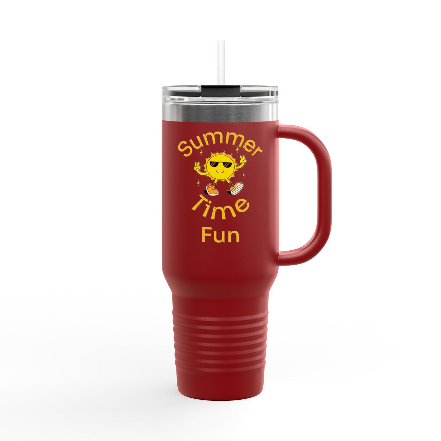 Insulated Travel Mug, 40oz - Summer Time Fun Design, Perfect for Hot & Cold Beverages, Outdoor Adventures, Gifts for Summer Lovers, [...]