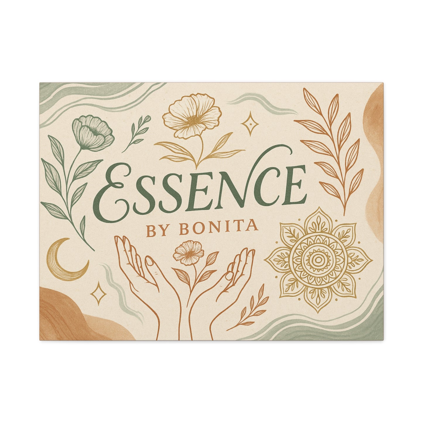 Matte Stretched Canvas Wall Art, Boho Home Decor, Essence by Bonita, Nature-Inspired Artwork, Gift for Her, Wall Decor