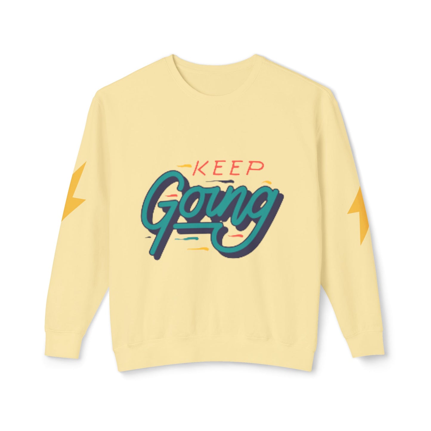 Motivational Unisex Lightweight Crewneck Sweatshirt - Keep Going, Casual Wear, Gift for Friends, Daily Inspiration, Positive Vibe, [...]