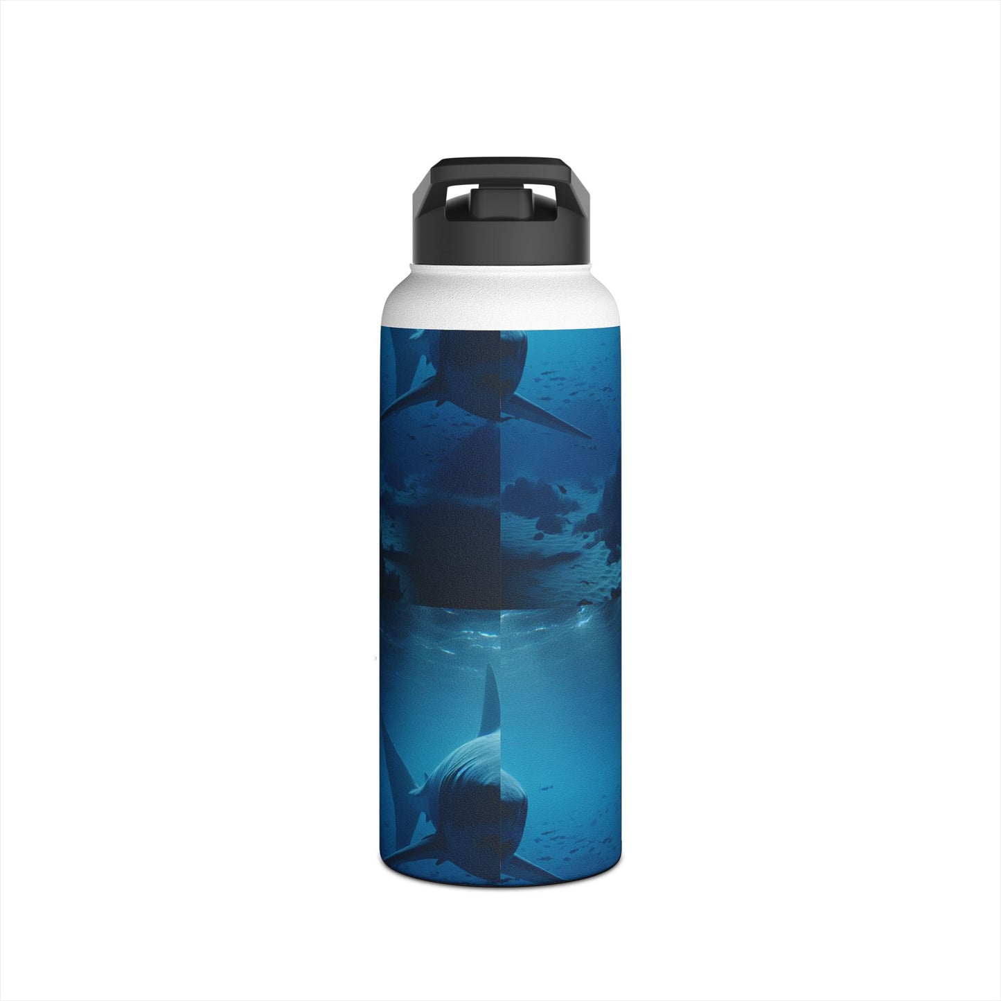 Ocean Adventure Water Bottle, Shark Design, Travel Mug, Eco-Friendly Drinkware, Beach Gift, Wildlife Lover's Bottle