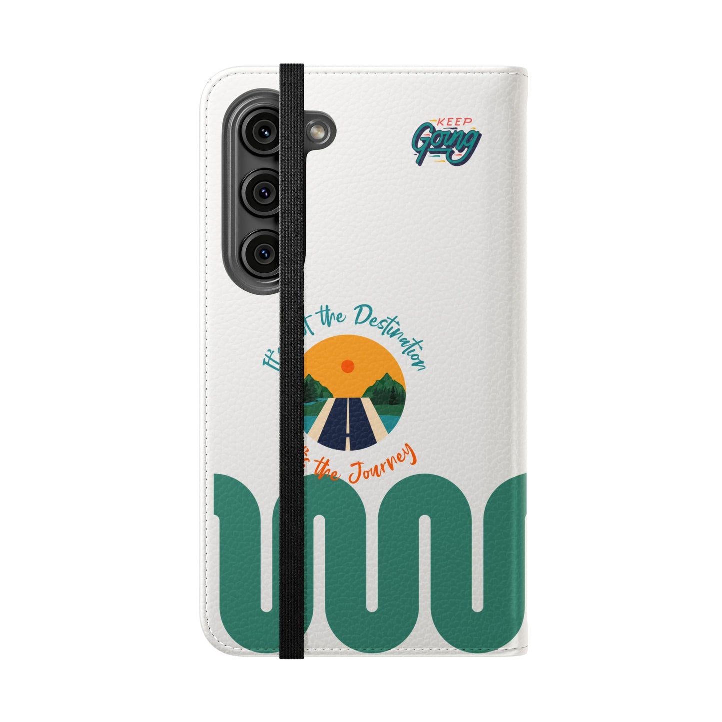 Inspirational Phone Flip Cases - Keep Going: Travel Lovers, Motivational Gifts, Phone Accessories, Road Trip Essentials, Adventure Gear