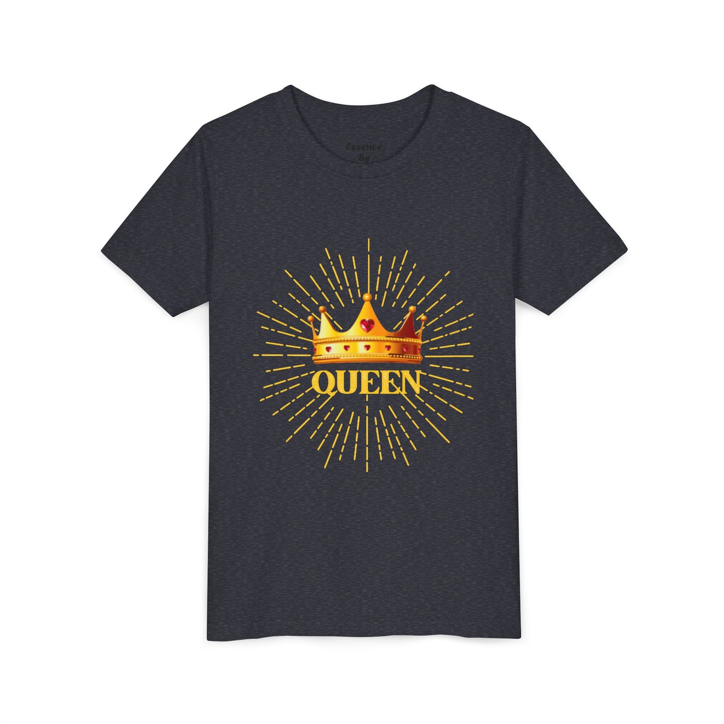 Queen Youth Short Sleeve Tee, Kids Crown Shirt, Birthday Gift for Girls, Cute Casual Wear, Royalty Themed Tee, Celebratory Apparel