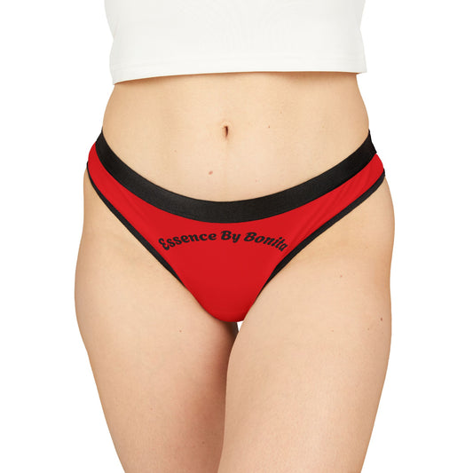 Chic Women's Thongs | Bold Red Lingerie Set, Flirty Underwear, Comfortable Thongs, Unique Gift for Her, Valentine's Day, Everyday Wear