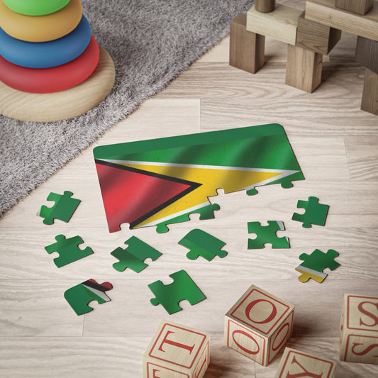 Kids' Puzzle with Guyana Flag Design – Fun Learning Activity for Children, Educational Toy, Travel Game, Birthday Gift, Family Activity