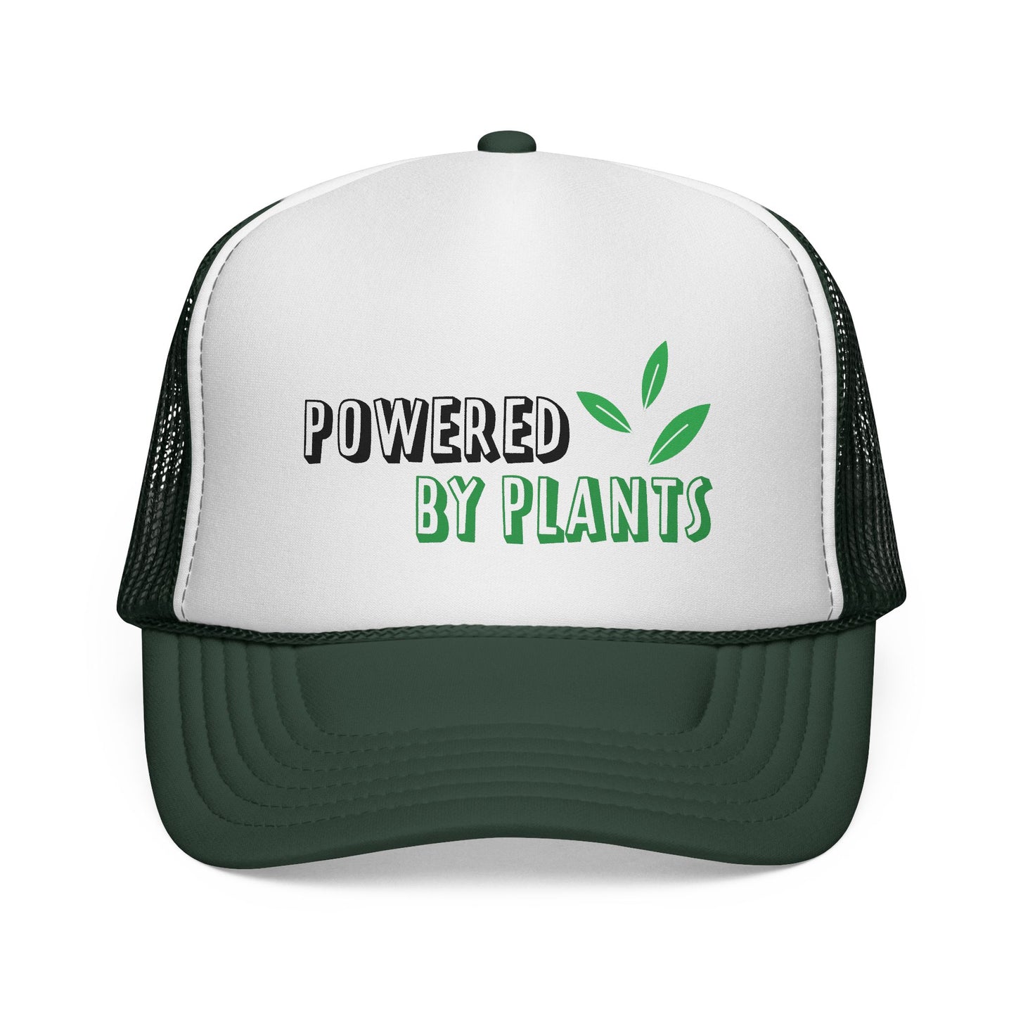 Eco-Friendly Trucker Cap - Powered by Plants, Sustainable Gift, Casual Hat for Plant Lovers, Gardening Accessory, Everyday Wear, Earth Day