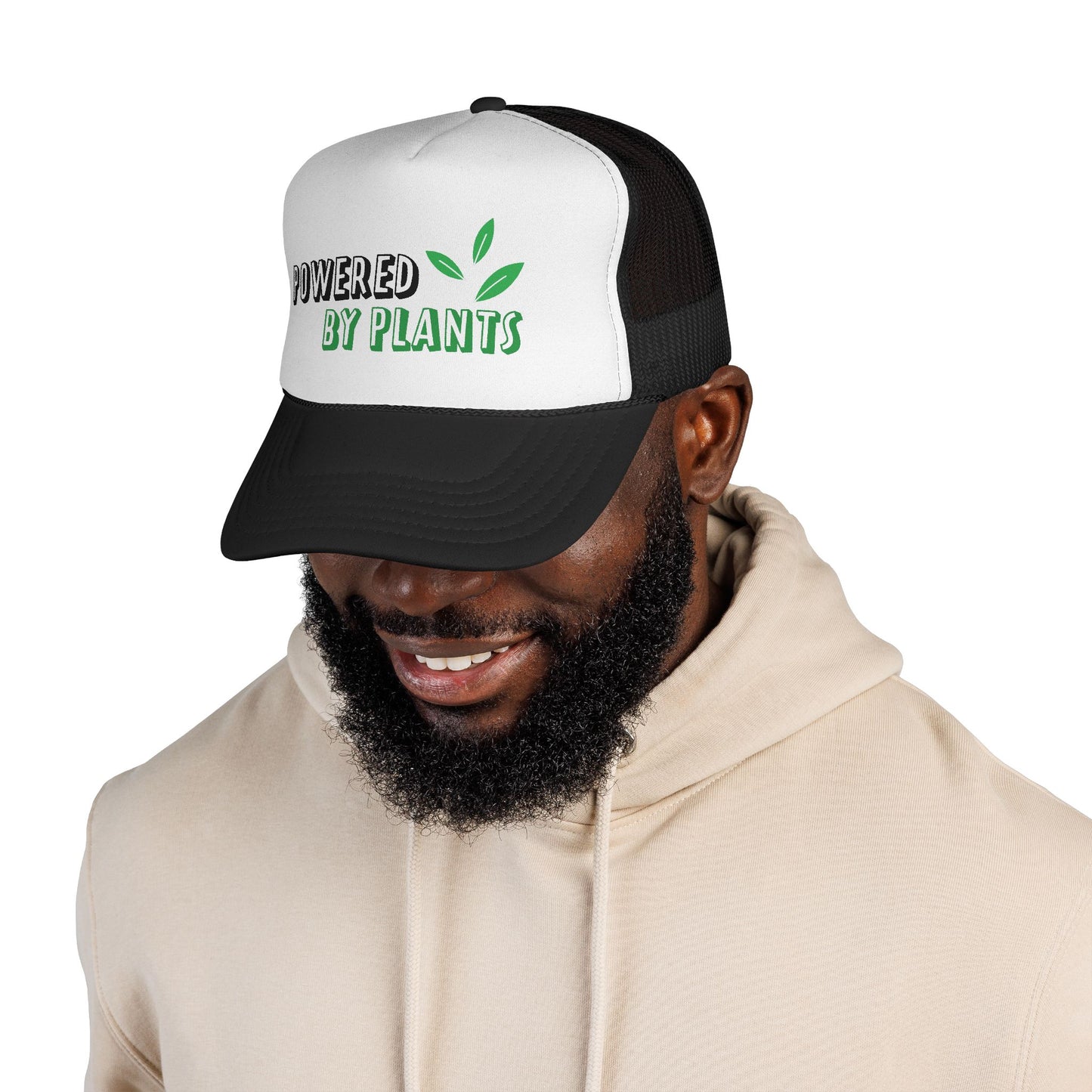 Eco-Friendly Trucker Cap - Powered by Plants, Sustainable Gift, Casual Hat for Plant Lovers, Gardening Accessory, Everyday Wear, Earth Day