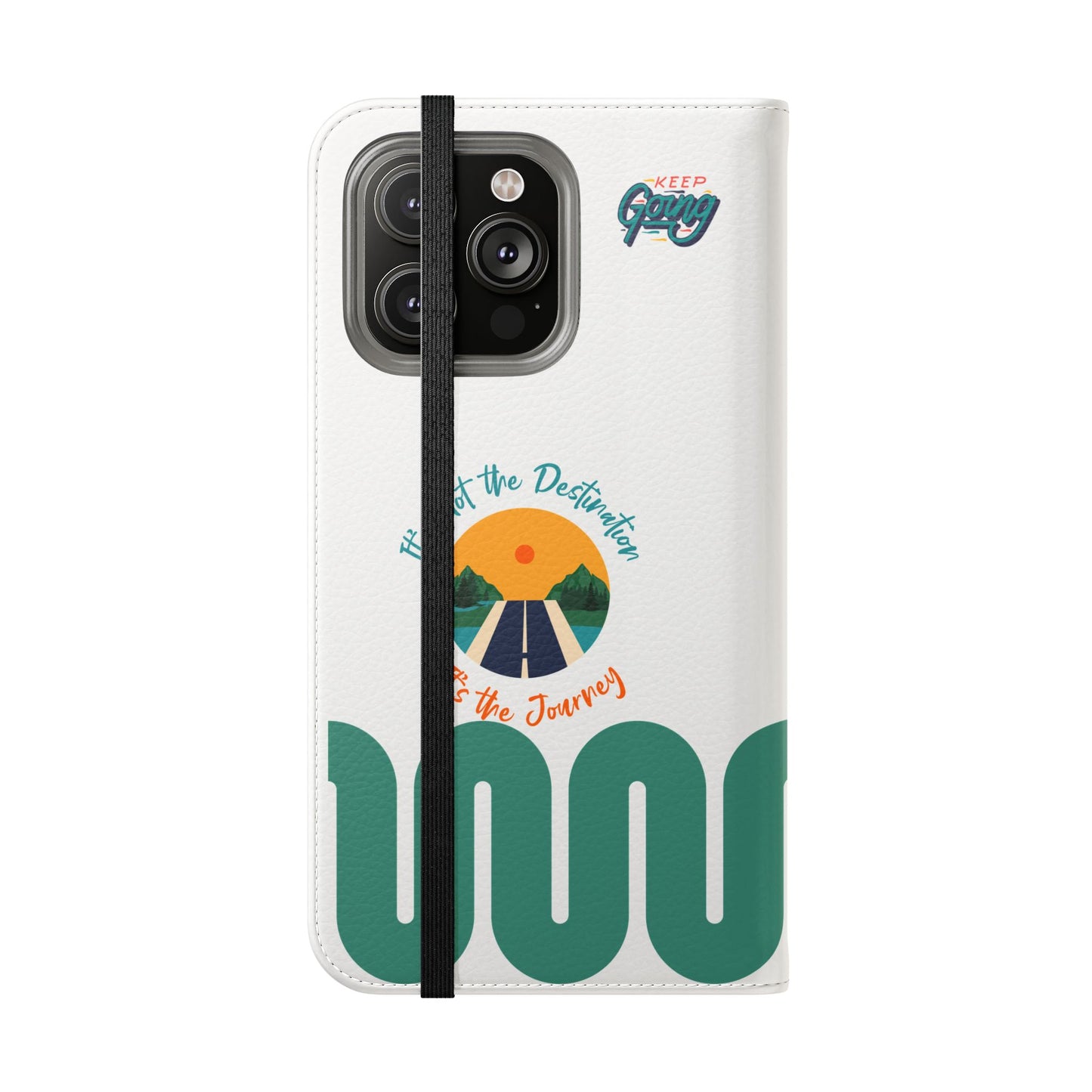 Inspirational Phone Flip Cases - Keep Going: Travel Lovers, Motivational Gifts, Phone Accessories, Road Trip Essentials, Adventure Gear