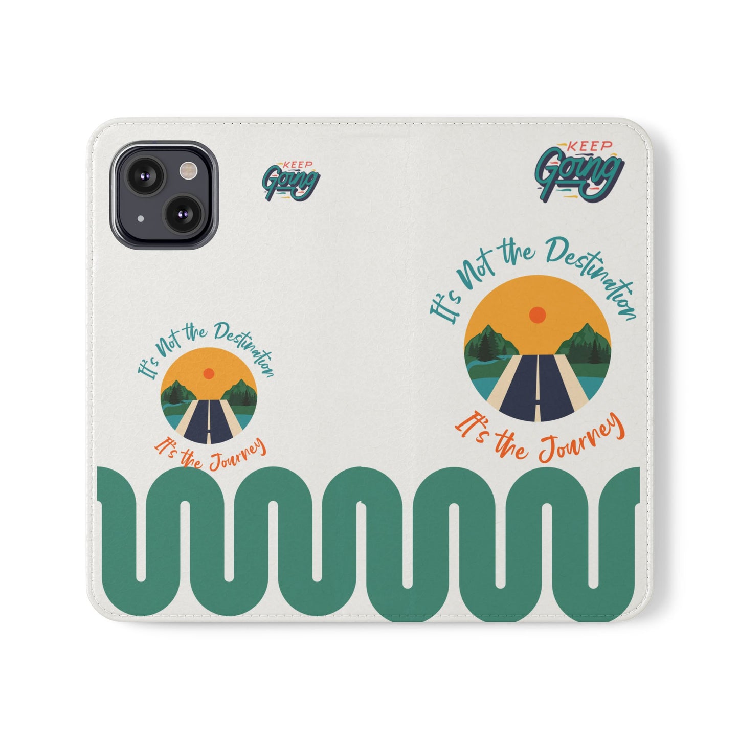 Inspirational Phone Flip Cases - Keep Going: Travel Lovers, Motivational Gifts, Phone Accessories, Road Trip Essentials, Adventure Gear
