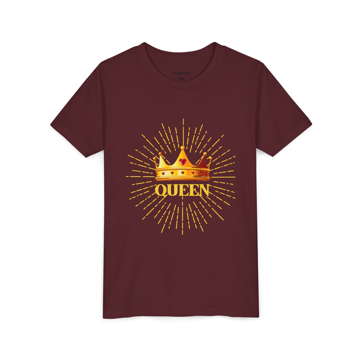 Queen Youth Short Sleeve Tee, Kids Crown Shirt, Birthday Gift for Girls, Cute Casual Wear, Royalty Themed Tee, Celebratory Apparel