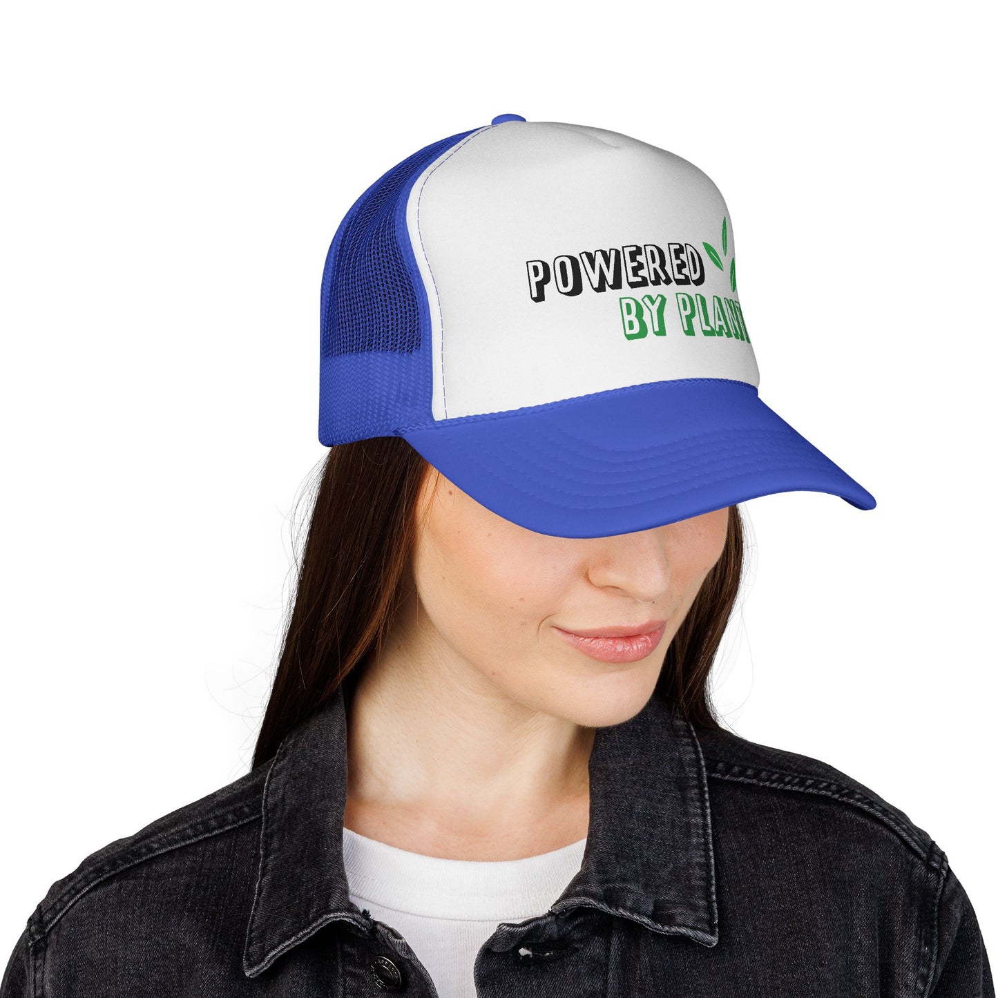 Eco-Friendly Trucker Cap - Powered by Plants, Sustainable Gift, Casual Hat for Plant Lovers, Gardening Accessory, Everyday Wear, Earth Day