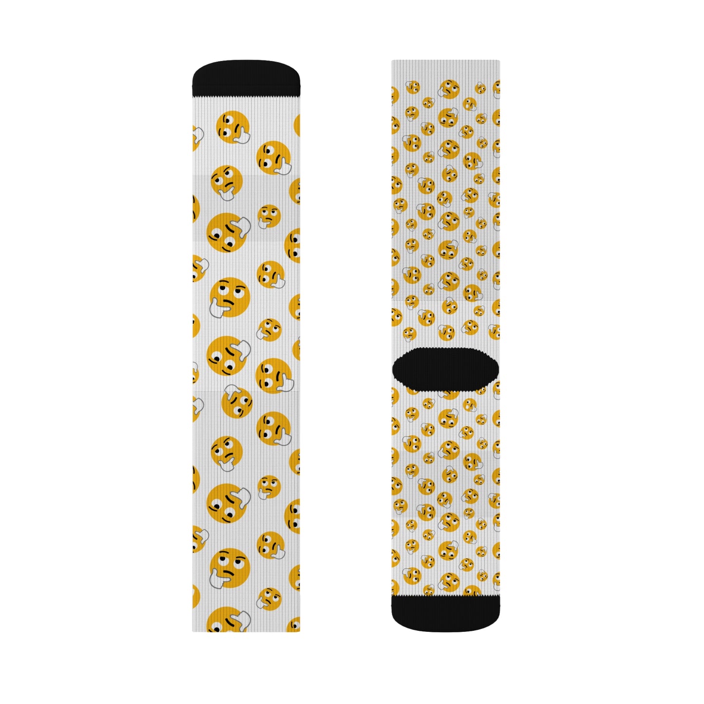 Happy Emoji Socks, Fun Sublimation Socks, Unique Gift for Friends, Quirky Fashion Accessory, Playful Gift for Any Occasion