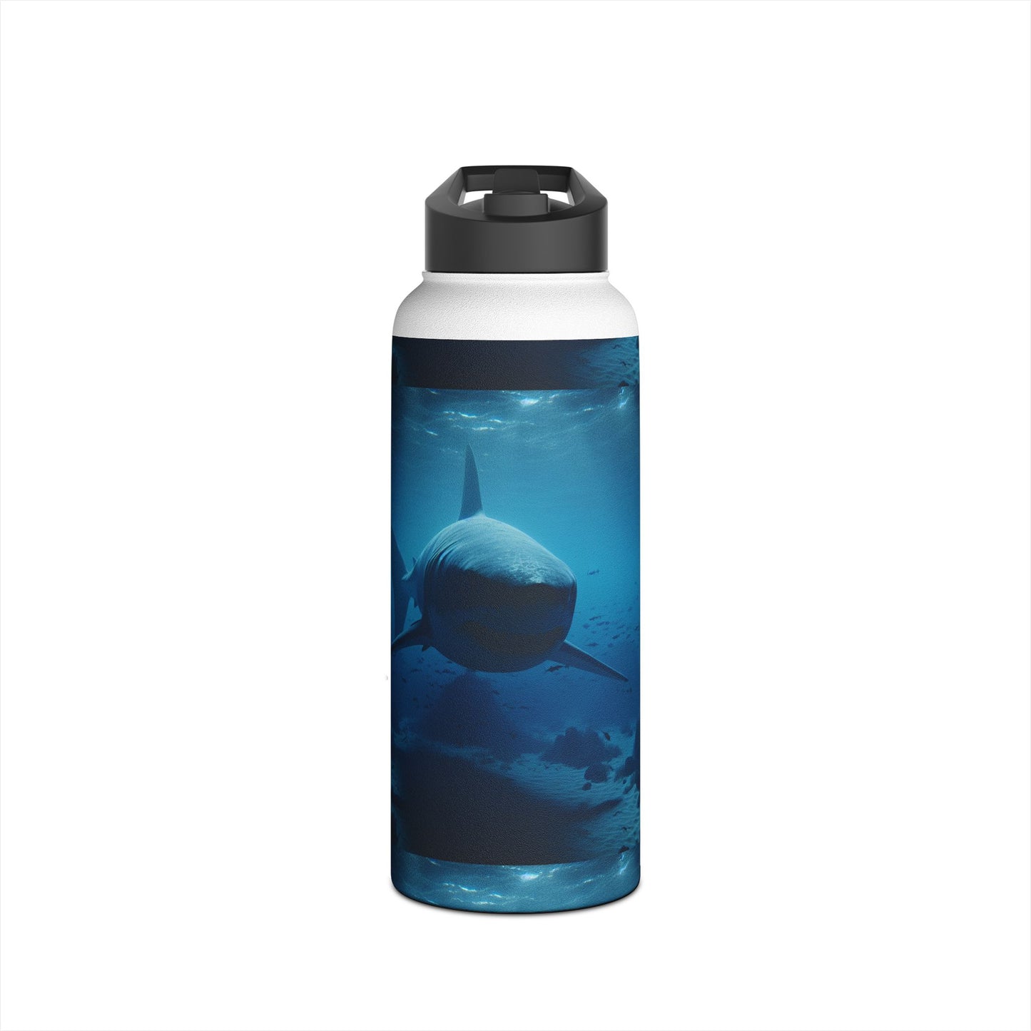 Ocean Adventure Water Bottle, Shark Design, Travel Mug, Eco-Friendly Drinkware, Beach Gift, Wildlife Lover's Bottle
