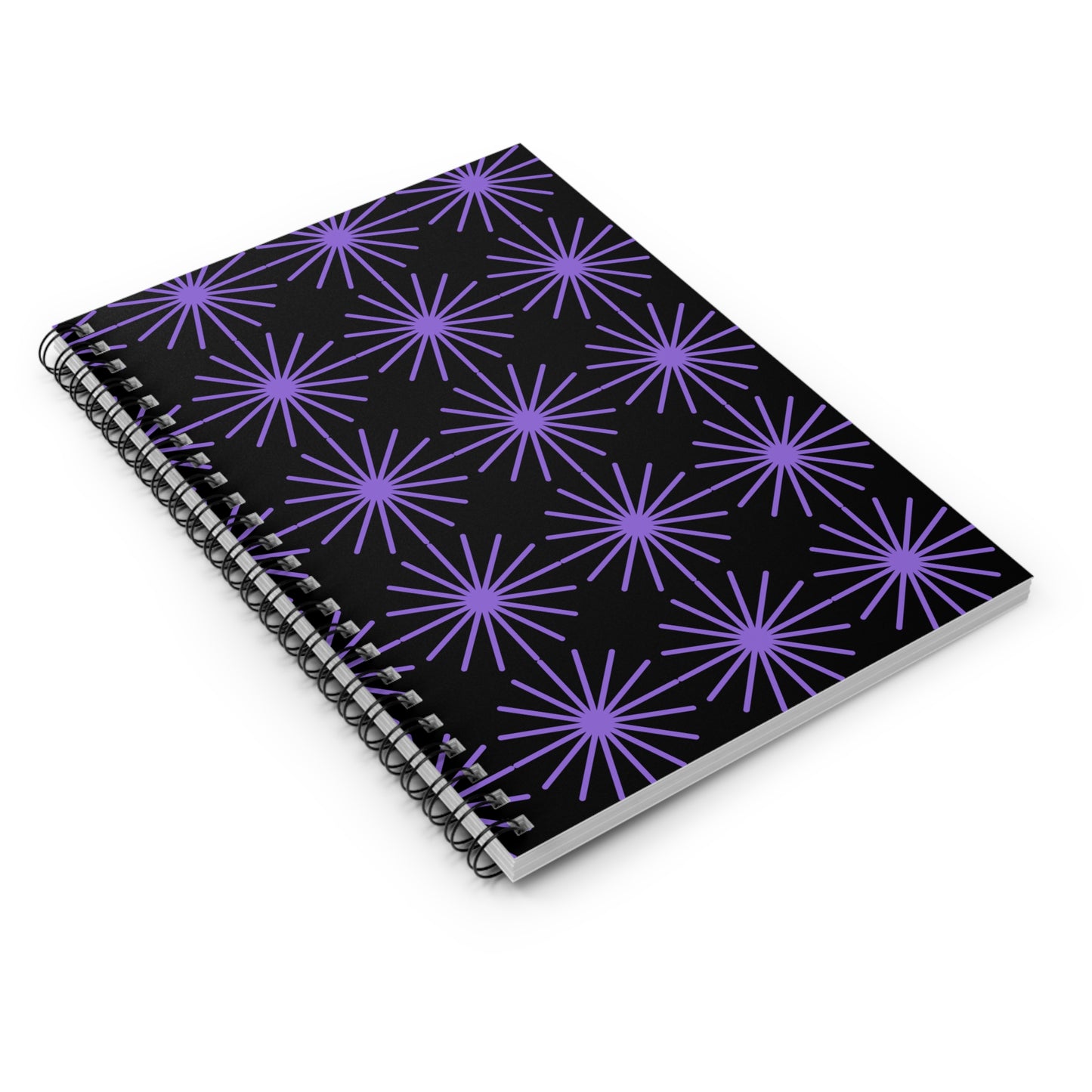 Starburst Pattern Spiral Notebook - Ruled Lines | Cute Journal for Students, Gift for Teachers, Writing Companion, Planner, Daily Organizer